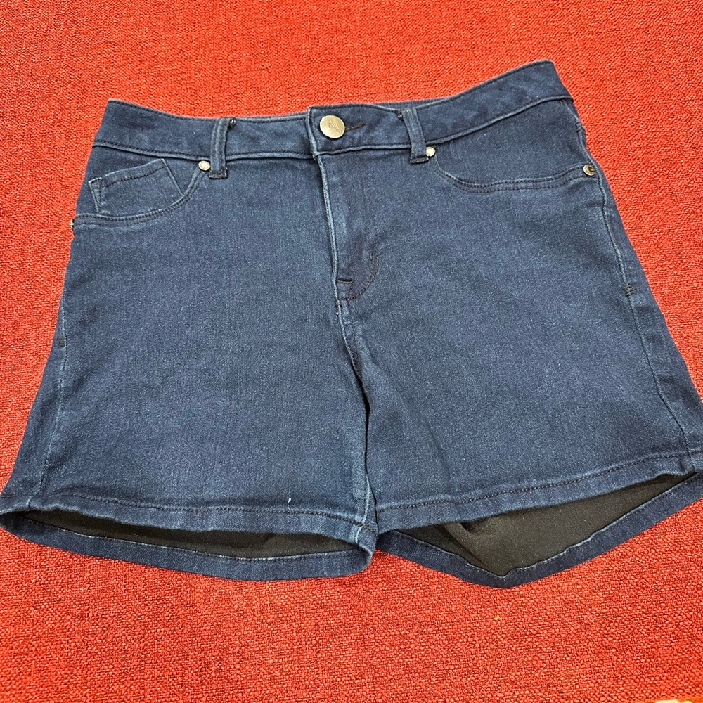 1822 Denim Dark Blue High-Rise Jean Shorts